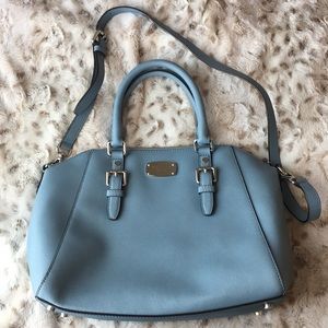 Michael Kors Ciara blue satchel purse